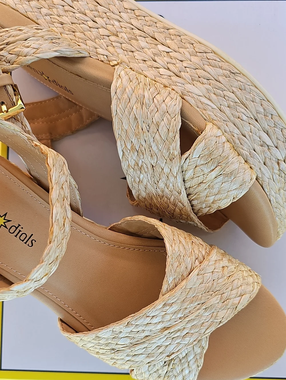Seven Dials Virginia Espadrille Natural Beige Raffia Woven 7M NIB MSRP $65 New